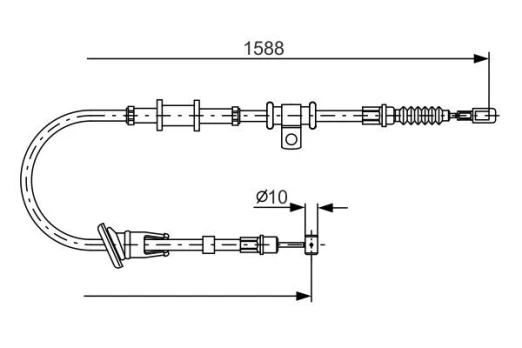 Trosas, stovėjimo stabdys BOSCH 1 987 482 245