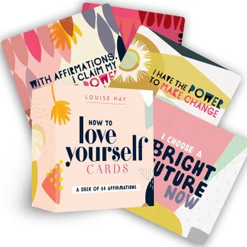 How to Love Yourself afirmacijų kortelės