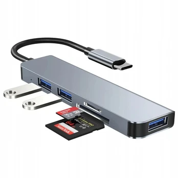 Hub type usb c skirstytuvas sd micro sd kortelių skaitytuvas