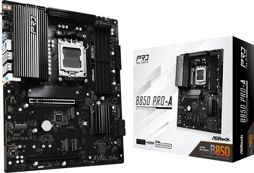 ASRock pagrindinė plokštė B850 PRO-A AM5 4DDR5 ATX