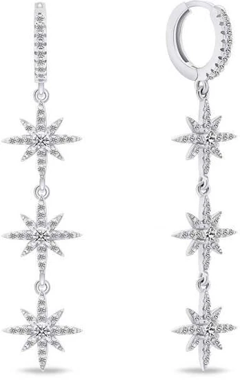 Brilio Silver Brilio Sidabrinis Long sidabrinis earrings Star EA791W