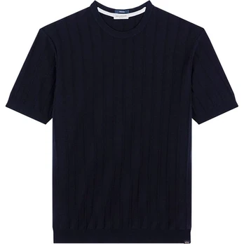 Megztinis vyrams, Mėlyna, cotton roundneck