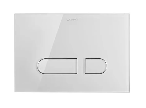 Duravit DuraSystem - Nuleidimo plokštelė A1 unitazui, baltas stiklas WD5002012000