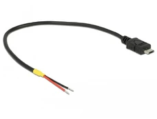 Delock Kabelis USB micro BM - 2x Fly Leads (VCC / GND) 0,2 m kaina
