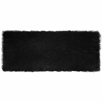 Dirbtinis avikailio kilimas Juoda 80 x 200 cm Poliesteris