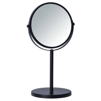 Cosmetic mirror ASSISI, Ø 17 cm, juodas, WENKO