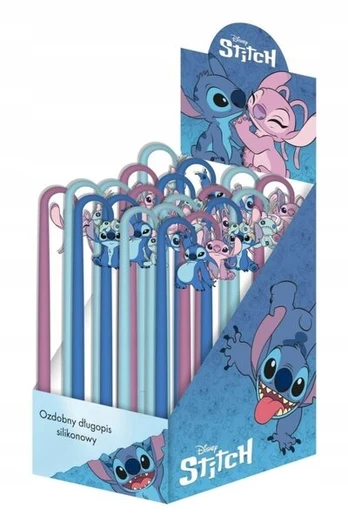 Silikoninis rašiklis Stitch, 24 vnt.