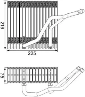 MAHLE AE 38 000S Air conditioning evaporator kaina