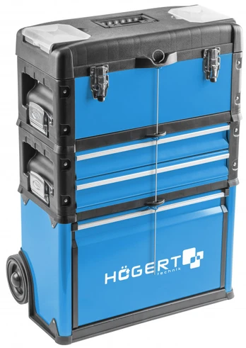Įrankių vežimėlis HÖGERT Technik, 52 cm x 32 cm x 72 cm, mėlyna/juoda