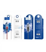 USB kabelis HOCO X14 "Lightning", raudonas-juodas 1.0m
