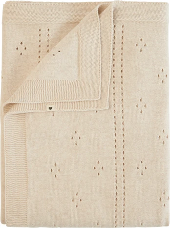 Bibs - Knitted Blanket Pointelle - Ivory - 70x100cm