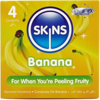 SKINS - BANANA PREMIUM CONDOMS PACK 4