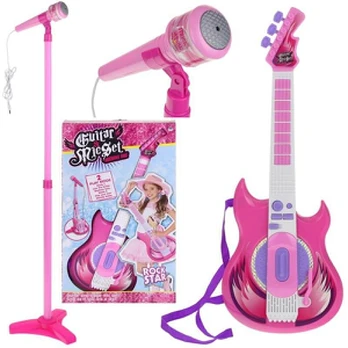 Malplay Vaikiška gitara su mikrofonu ant stovo