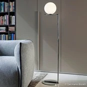 FLOS IC F2 chromo grindų lempa Ø 30 cm