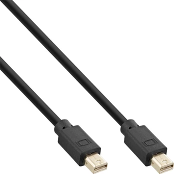 Kabelis InLine® Mini DisplayPort 1.4 Cable M/M, juodas/auksinis, 2m