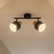 „Lindby“ lubinis šviestuvas „Lenja“, 2 lempų, juodos spalvos, E14, metalinis