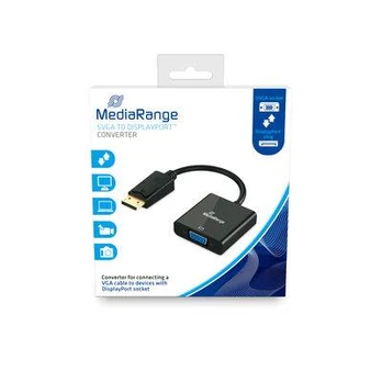 MediaRange VGA Buchse/DP Stecker 15cm juodas