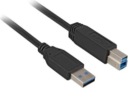 Kabelis Sharkoon USB - USB-B USB, USB-B, 3 m, juoda kaina