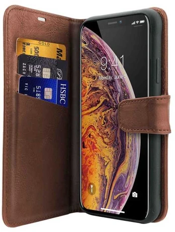 Dėklas ITSKINS BOOK cover til iPhone XS Max®. Brun