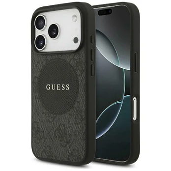 Dėklas Guess 4G Circle Classic Logo MagSafe do iPhone 17 Pro juoda