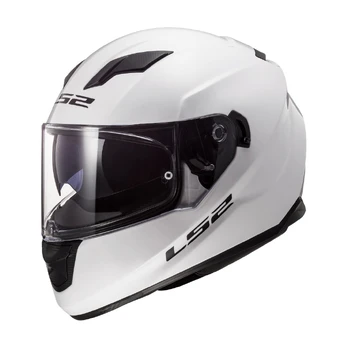 LS2 FF320 STREAM EVO GLOSS WHITE uždaras sportinis šalmas