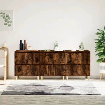 Šoninės spintelės, 3vnt., dūminio ąžuolo, 60x35x70cm, mediena