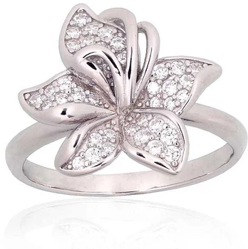 Sidabrinis žiedas Diamond Sky "Flower II"