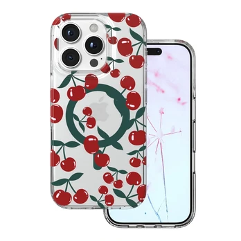 Dėklas Telforceone Cherry Mag case for iPhone 16 Pro Max 6,9' transparent
