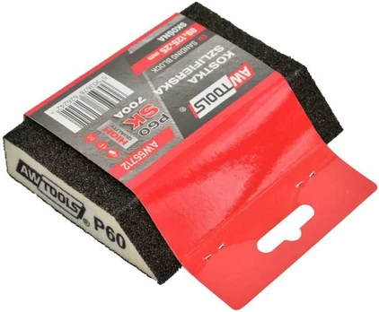 AW-Tools AWTOOLS ŠLIFAVIMO KALADĖLĖ NUOŽULNI 89x125x25mm P120