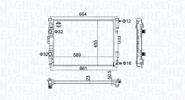 Variklio radiatorius MAGNETI MARELLI 350213160600