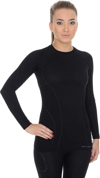 Brubeck Palaidinė Moterims Active Wool Juodas