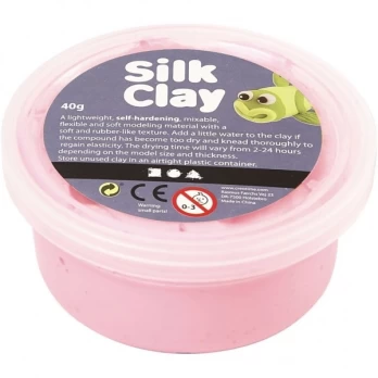 Šilkinis modelinas - rožinė spalva, 40 gr (2814)