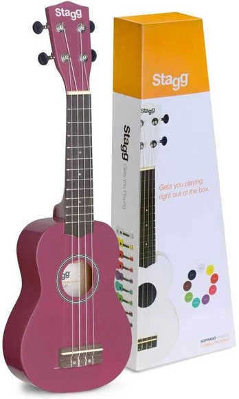 Soprano ukulelė Stagg US-VIOLET (+ dėklas)