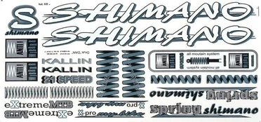 Lipdukai dviračio rėmui Shimano KR-4, balta