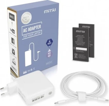 Maitinimo šaltinis sieciowy Mitsu 100W USB-C, USBC, 5-20V, 3-5A (baltas) do notebooka