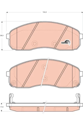 TRW GDB3433 Brake pad set