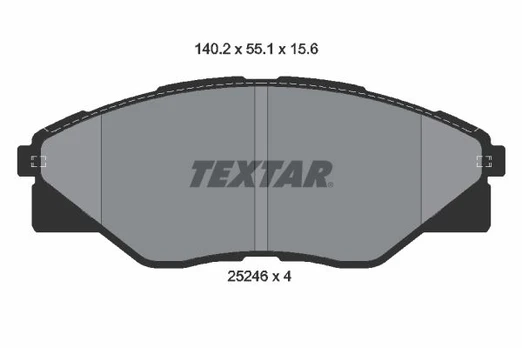 Stabdžių trinkelių rinkinys, diskinis stabdys TEXTAR 2524601