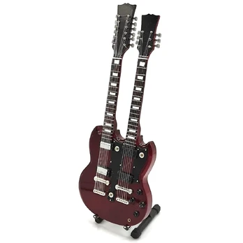 Led Zeppelin mini gitara - Jimmy Page - Dvigubas kaklas MGT-2059