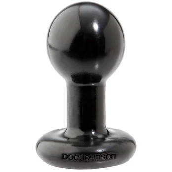Doc Johnson Round Plug Sil-A-Gel Petite Intimate Trainer Black