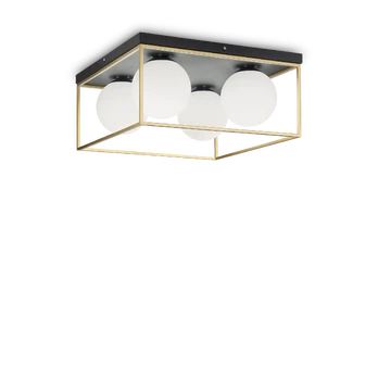 Lubinis šviestuvas Ideal Lux Ceiling lamp with 4 lights LINGOTTO, E14, sidabrinis color
