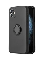 Dėklas iLike Apple IPHONE 13 PRO MAX SILICONE RING Juodas