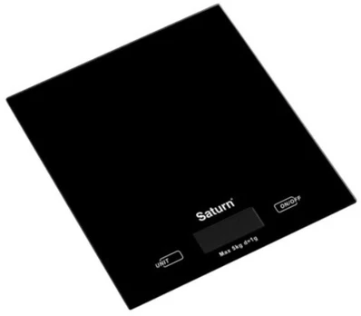 Virtuvinės svarstyklės Saturn ST-KS7810 juodas