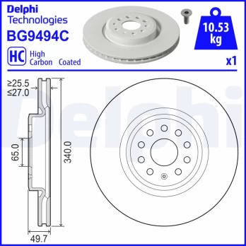 Stabdžių diskas DELPHI BG9494C