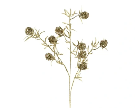 Dirbtinė šakelė Decoris Tinsel Ball, aukso, 70 cm