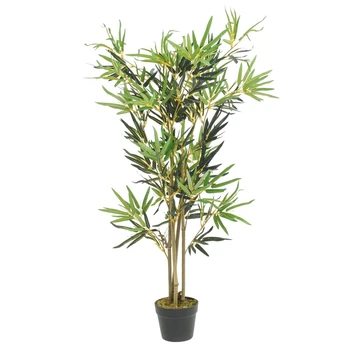 Dirbtinis bambukas, žalios spalvos, 120cm, 552 lapai