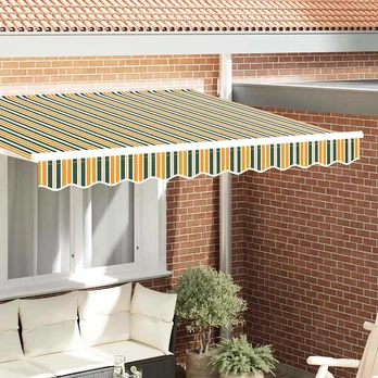 Markizės apdailė Žalia ir geltona 230 x 20 cm Drobė