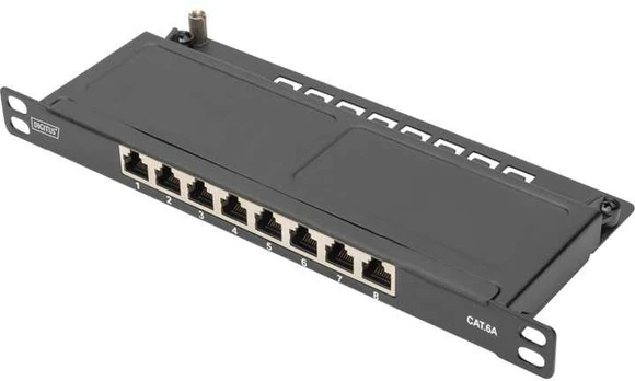 „Digitus Patch Panel“ „Digitus Cat6a“ 8 prievadų ekranuotas juodas