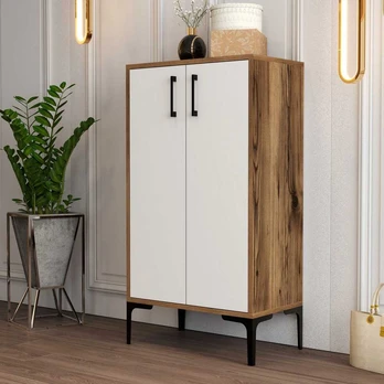 Batų dėžė Prag-Walnut, White Graikinis riešutas Balta