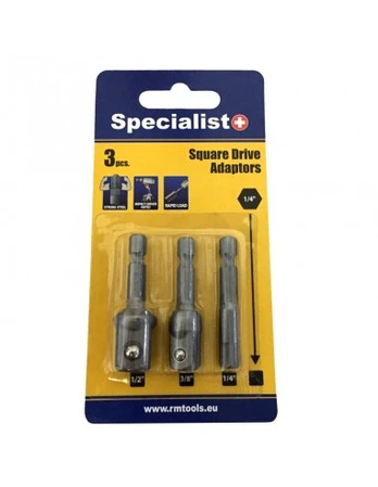 Adapteriai „Specialist+" 1/4", 3/8", 1/2"