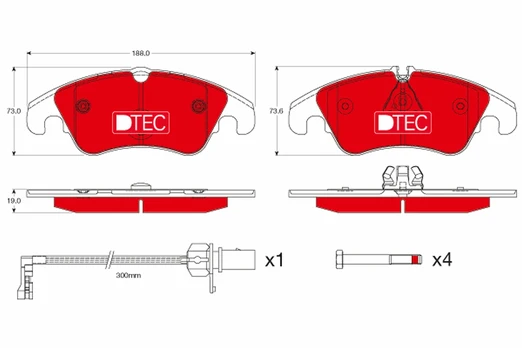 TRW GDB1768DTE Brake pad set